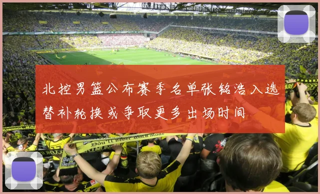 北控男篮公布赛季名单张铭浩入选替补轮换或争取更多出场时间